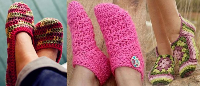 one hour crochet slippers pattern