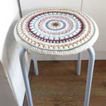 DIY Crochet stool cover