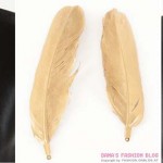 DIY gold feather necklace