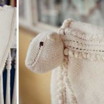 Knitted lamb blanket